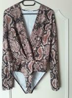 Nieuwe body in slangenprint-ZARA - 38, Zara, Brun, Taille 38/40 (M), Manches longues