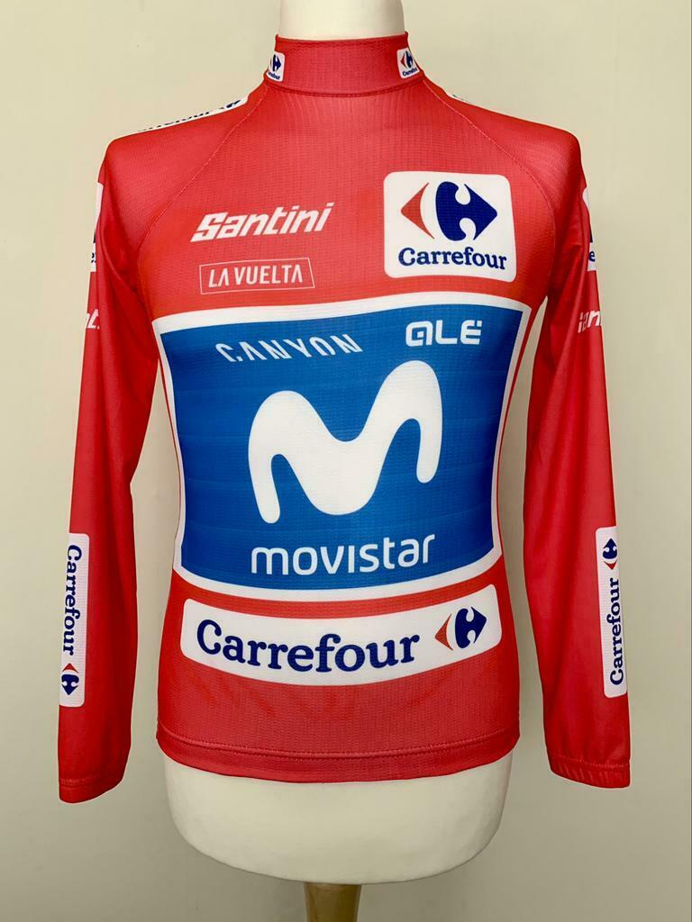 Movistar 2021 Vuelta Podium Red Leader Jersey PREPARED, Sports & Fitness, Cyclisme, Comme neuf, Vêtements, Enlèvement ou Envoi