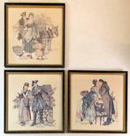 3 litho's * Anthony Gruerio * 19de eeuwse galanterie, Antiek en Kunst, Kunst | Litho's en Zeefdrukken, Ophalen of Verzenden