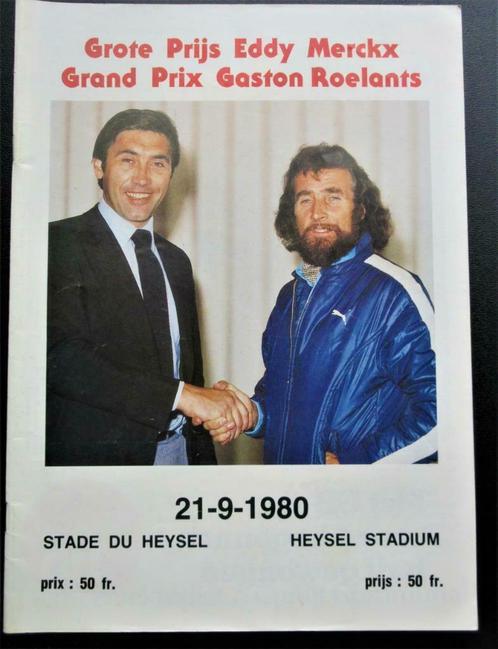Grote Prijs Eddy Merckx en Gaston Roelants 21-9-1980l, Boeken, Sportboeken, Gelezen, Lopen en Fietsen, Ophalen of Verzenden