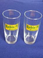 2 verres rétro "RUBIS MINERAL", Comme neuf, Verre à eau, Enlèvement ou Envoi