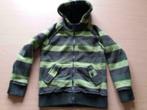 groen gestreepte fleece vest met kap - maat 128, Kinderen en Baby's, Ophalen, Protest, Jongen of Meisje, Trui of Vest
