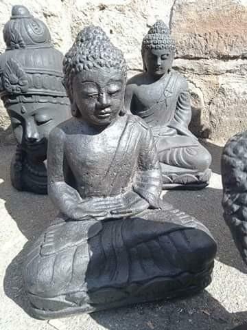 statue de bouddha 30 cm en pierre reconstituée, Jardin & Terrasse, Statues de jardin, Neuf, Bouddha, Pierre, Enlèvement ou Envoi