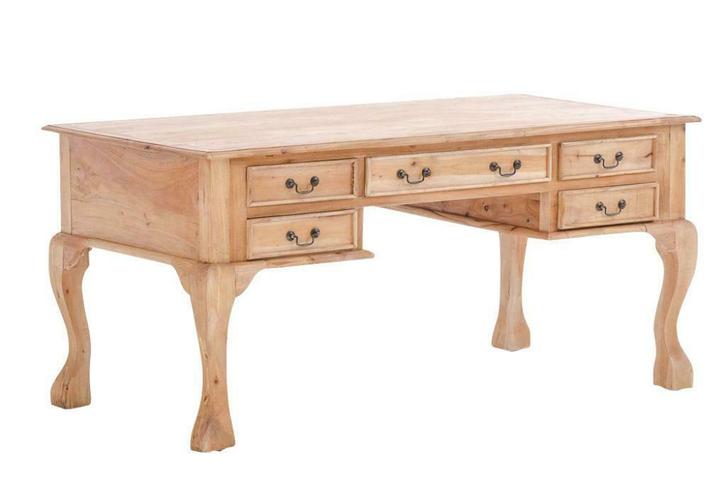 Exclusief Mahonie Houten Bureau - Mahonie Bureau. Nieuw!, Huis en Inrichting, Bureaus, Nieuw, Ophalen of Verzenden