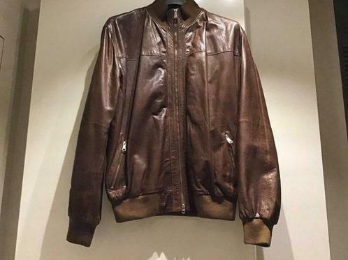 LEDEREN Mannenblouson, Kleding | Heren, Kostuums en vesten, Gedragen, Maat 48/50 (M), Bruin, Ophalen of Verzenden