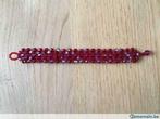 Bracelet swarovski rouge foncé - 17 cm, Nieuw