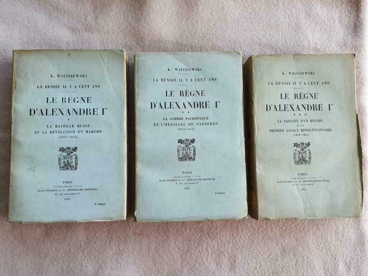 Le règne d'Alexandre Ier - K. Waliszewski -1923-1924-1925, Boeken, Geschiedenis | Wereld, Nieuw, Europa, 19e eeuw, Verzenden