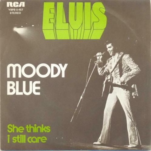 Elvis Presley – Moody blue / She thinks I still care, CD & DVD, Vinyles Singles, Single, Pop, 7 pouces, Enlèvement ou Envoi