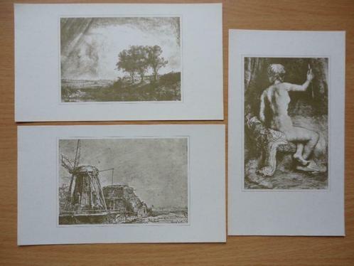 3 reproductions de lithographies de Rembrandt neuves, Antiquités & Art, Art | Lithographies & Sérigraphies, Enlèvement ou Envoi