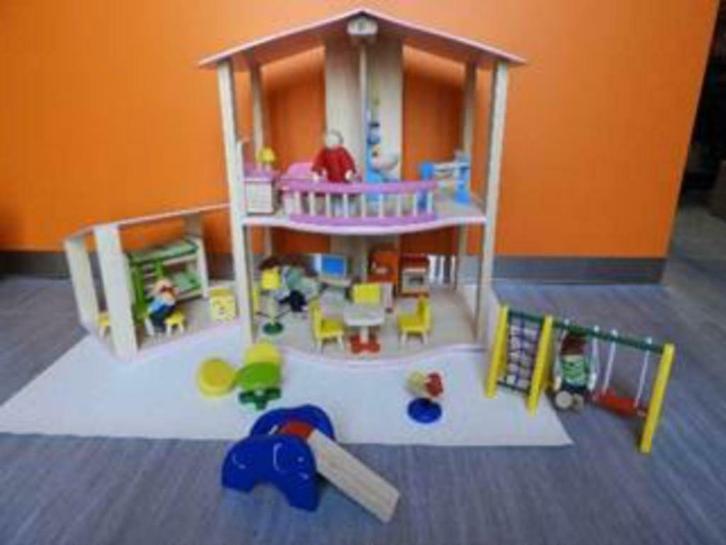 Maison de poupées en bois PINTOY, Kinderen en Baby's, Speelgoed | Poppenhuizen, Gebruikt, Poppenhuis, Ophalen