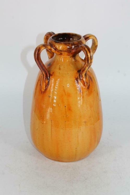 Vase en terre vernissée numéroté 34 cachet à identifier, Antiquités & Art, Antiquités | Céramique & Poterie, Enlèvement ou Envoi