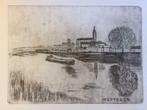 Ets, Schelde Wetteren, Bet Tauwels, 13x18 cm, Antiek en Kunst, Kunst | Etsen en Gravures, Ophalen of Verzenden