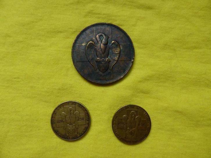 Penningen Bloedgeven, Postzegels en Munten, Penningen en Medailles, Brons, Ophalen of Verzenden