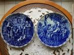 2 belles assiettes boch freres bleu delft, Enlèvement