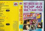 Het Beste uit de Top 40 1988 vol 1 en vol 2, Cd's en Dvd's, Cassettebandjes, 2 t/m 25 bandjes, Pop, Met bewaardoos, rek of koffer