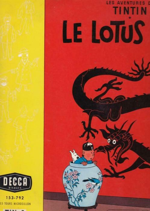 Vinyle 20 cm - Tintin - "'Le Lotus Bleu", CD & DVD, Vinyles | Enfants & Jeunesse, Comme neuf, Fable ou Conte (de fées), À partir de 10 ans