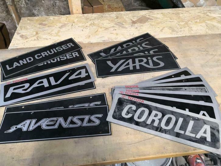 Vintage Toyota kentekenplaat set, Auto diversen, Auto-accessoires, Gebruikt, Ophalen