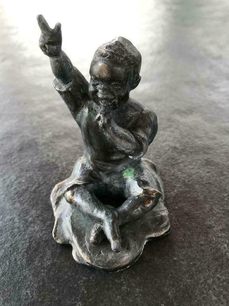 Boeddha beeldje - binnen/buiten - kunststeen - 31 x 18 cm | Leen Bakker