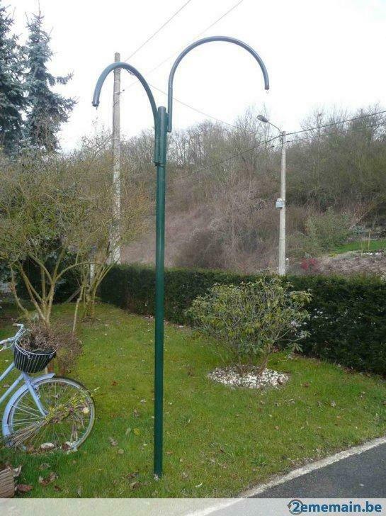 poteau pour suspension fleurs - à fixer dans le sol, Jardin & Terrasse, Pots de fleurs, Utilisé, Béton, Enlèvement