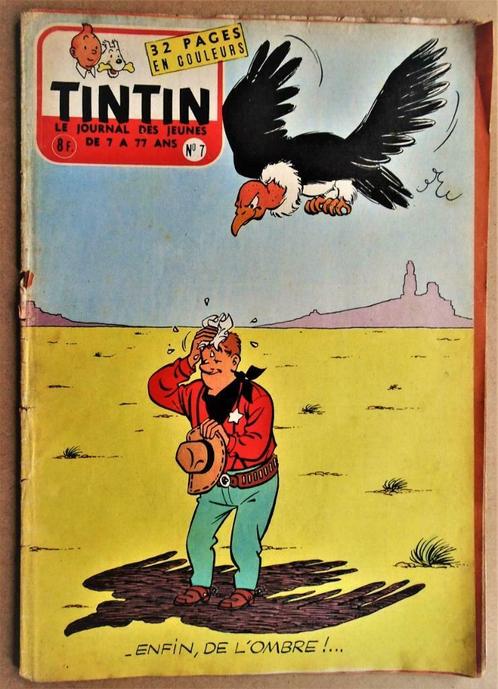 Tintin, Le Journal des Jeunes de 7 à 77 ans - 1956 - n°7, Boeken, Stripverhalen, Gelezen, Eén stripboek, Ophalen of Verzenden