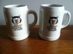 2 chopes Dour 150ème anniversaire de la Belgique, Antiquités & Art, Antiquités | Céramique & Poterie, Enlèvement ou Envoi