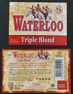 Bieretiket Waterloo Triple Blond Brouw. Mont-Saint-Jean 3c9, Verzamelen, Biermerken, Overige merken, Overige typen, Gebruikt, Ophalen of Verzenden