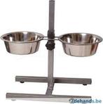 H-Staander met inox eetkommen 21cm, Dieren en Toebehoren, Honden-accessoires, Nieuw, Ophalen