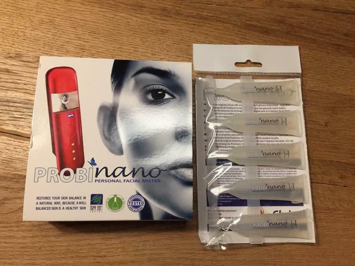 Probinano, ultrasone Probiotica facial vernevelaar giftset, Elektronische apparatuur, Persoonlijke Verzorgingsapparatuur, Zo goed als nieuw