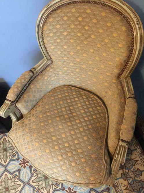 Kleine fauteuil  (Bergère) in Louis XVI-stijl, Antiek en Kunst, Antiek | Meubels | Stoelen en Sofa's, Ophalen