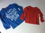 2 T-shirts lange mouw - maat 98-104, Kinderen en Baby's, Kinderkleding | Maat 98, Jongen of Meisje, Gebruikt, Shirt of Longsleeve