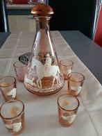Likeurset   met  jachttafereel, Antiek en Kunst, Ophalen of Verzenden