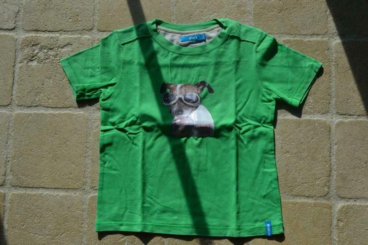 groene t-shirt BOR*Z 5-6j, Kinderen en Baby's, Kinderkleding | Maat 110, Gebruikt, Jongen, Shirt of Longsleeve, Ophalen of Verzenden