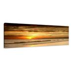 Nieuw panorama canvas schilderij Zonsondergang 120 x 40 cm, Verzenden, Nieuw, Schilderij, 100 tot 125 cm
