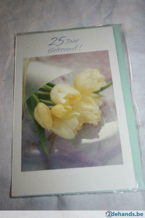 Nieuw  !  Hallmark kaarten (25 jaar getrouwd) en envelop, Verzamelen, Overige Verzamelen, Nieuw, Ophalen of Verzenden