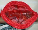 CHINA ronde kussenhoes, 100% zijde, hand geborduurd *NIEUW*, Nieuw, Rond, Ophalen of Verzenden, Rood