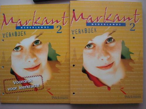 10.Schoolboeken Markant1/2 Nederlands DVD CD CD-ROM werkboek, Livres, Livres scolaires, Utilisé, Néerlandais, Secondaire, Envoi