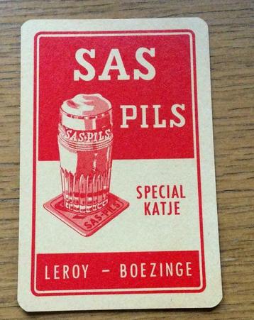 Speelkaart SAS pils special katje Leroy Boezinge brouwerij, Enlèvement ou Envoi, Comme neuf