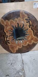 miroir deux geckos noir résine 80 cm en bois, Enlèvement ou Envoi