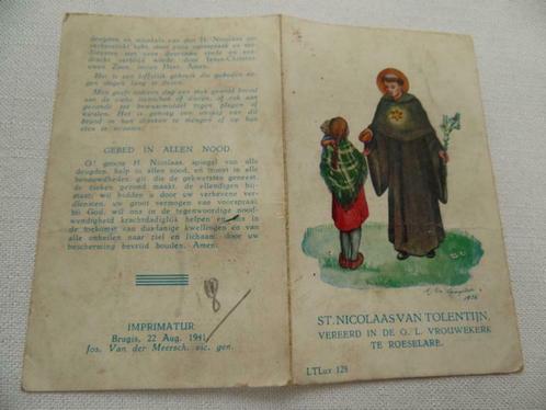 K117 * Patroonheilige * St Nicolaas van Tolentijn *uit 1941, Verzamelen, Religie, Christendom | Katholiek, Verzenden