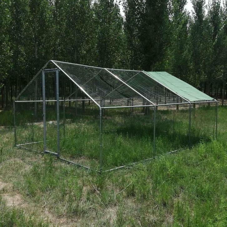 Poulailler 24m² enclos parc poule 8x3x2,25 chatiere voliere, Animaux & Accessoires, Volatiles | Accessoires, Neuf, Poulailler