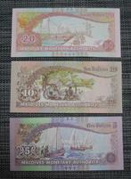 Lot 3 MALDIVEN 2006-2011 UNC-bankbiljetten, Postzegels en Munten, Ophalen of Verzenden, Overige landen, Setje