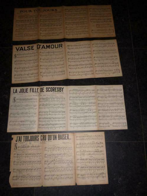 4 partituur oude muziek Valse Melodie Fox piano muzieknoot, Muziek en Instrumenten, Bladmuziek, Gebruikt, Piano, Ophalen of Verzenden