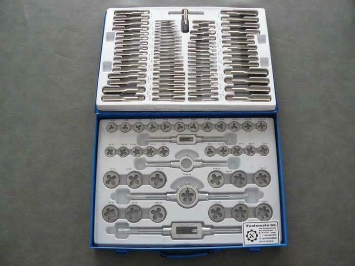 draadtap en -snijset 111 delig UNF UNC Amerikaanse maten, Auto diversen, Autogereedschap, Nieuw, Ophalen