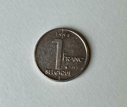 Muntstuk 1 Belgische frank 1998, Postzegels en Munten, Munten | België, Losse munt, Metaal, Ophalen of Verzenden