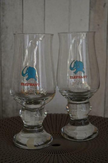 2 Carlsberg Elephant glazen, Enlèvement, Comme neuf, Verre à bière