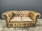 Oude Chesterfield zetel cognac GRATIS GELEVERD!, Ophalen of Verzenden