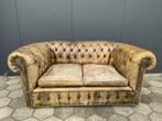 Oude Chesterfield zetel cognac GRATIS GELEVERD!, Enlèvement ou Envoi