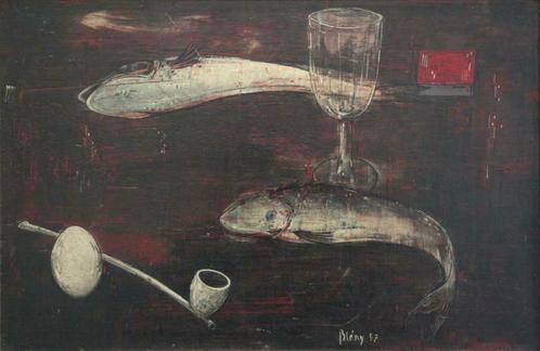 schilderij Jacques Blény (1925-1960) - Stilleven, Antiek en Kunst, Kunst | Schilderijen | Modern, Ophalen of Verzenden
