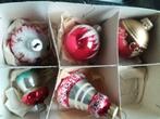 Oude kerstballen in rood tinten, Antiquités & Art, Enlèvement ou Envoi