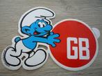 Smurfen sticker GB, Smurfen, Ophalen of Verzenden, Plaatje, Poster of Sticker, Zo goed als nieuw